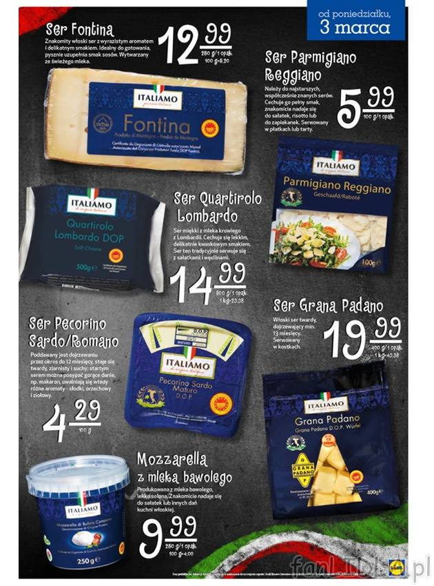 Ser fontina, ser parmigiano reggiano, ser quartirolo lombardo, ser grana padano, ...