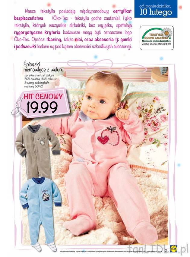 Śpioszki niemowlęce z weluru,zpraktycznymi zatrzaskami