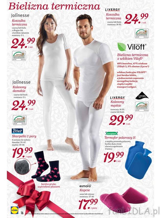 Bielizna termiczna w najnowszej ofercie sklepu Lidl. W sprzedaży koszulka termiczna ...