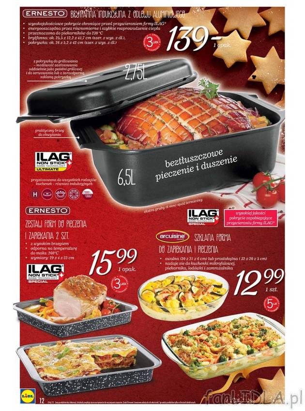 Brytfanna indykacyjna z gwarancją na 3 lata. W ofercie też szklane naczynia do ...