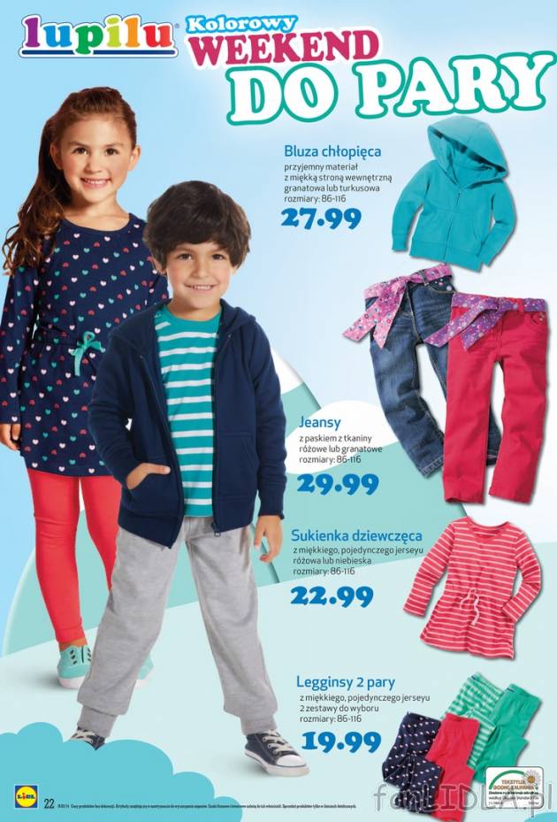 Bluza chłopięca oraz jeansy dla chłopca i dziewczynki w ofercie Lidla. Trwały ...