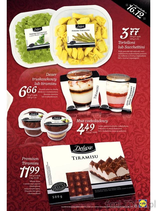 Od 16 grudnia w Lidlu kupić będzie można luksusowe produkty spożywcze. W promocji ...