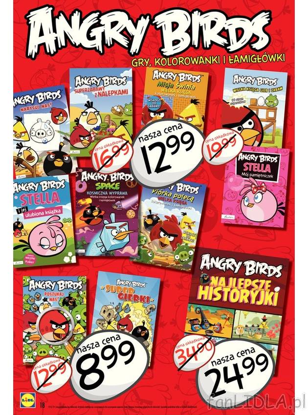 Angry Birds - gry, kolorowanki i łamigłówki w Lidlu.