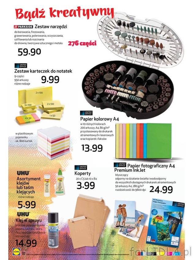 Oferta dla kreatywnych: zestaw narzędzi do borowania, frezowania, grawerowania, ...