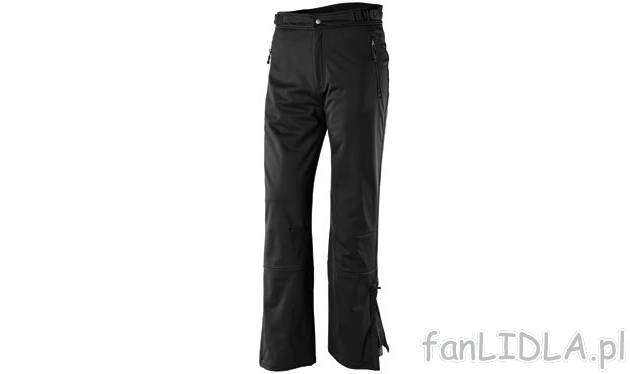 Męskie spodnie narciarskie Softshell Crivit Sports, cena 99,00 PLN za 1 para 
- ...