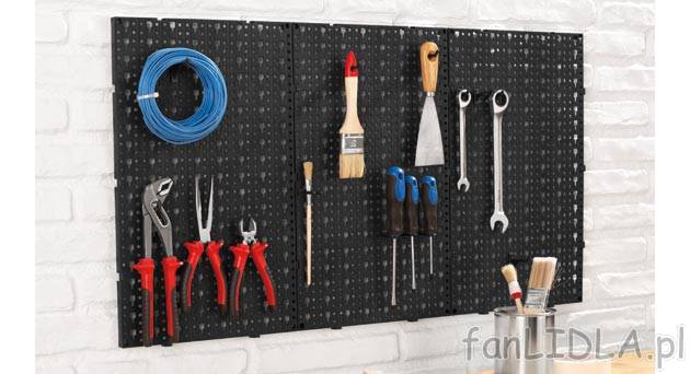 Organizer ścienny do narzędzi Powerfix, cena 34,99 PLN za 1 opak. 
- 3 stabilne ...