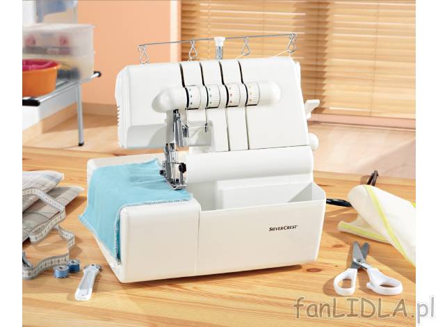 Owerlok Silvercrest Hometech, cena 499,00 PLN za 1 szt. 
- 4-nitkowa maszyna do ...