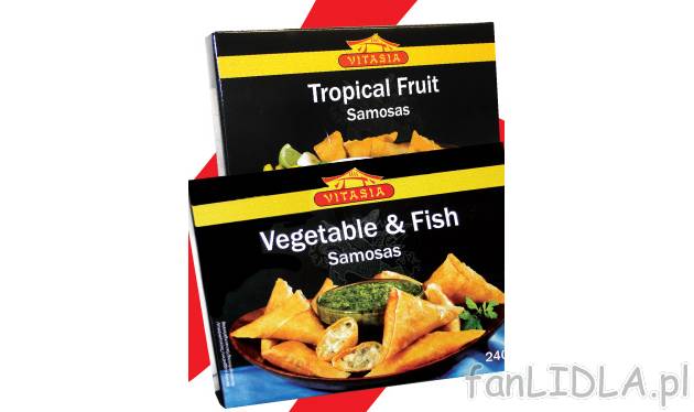 Pierożki Samosas , cena 12,99 PLN za 240 g 
-  240 g/ 1 opak. 
-  100 g= 5.41