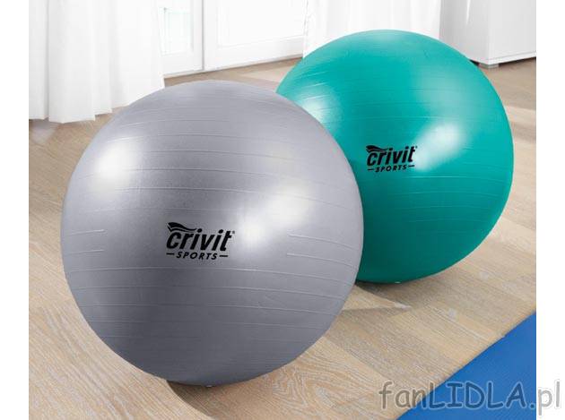 Piłka gimnastyczna Crivit Sports, cena 27,99 PLN za 1 szt. 
- idealna do ćwiczeń ...