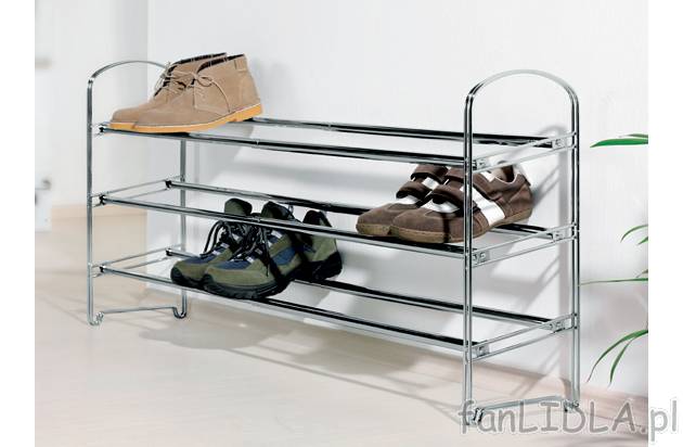 Regał na buty Ordex, cena 59,90 PLN za 1 opak. 
- z chromowanego metalu 
- pomieści ...