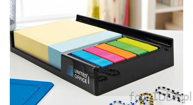 Samoprzylepne karteczki do notatek United Office, cena 11,99 PLN za 1 opak. 
- ...