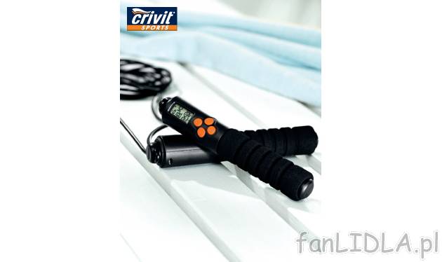 Skakanka z wyświetlaczem LED Crivit Sports, cena 21,99 PLN za 1 szt. 
- do ćwiczeń ...