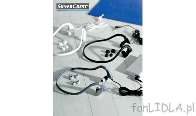 Słuchawki sportowe Silvercrest, cena 12,99 PLN za 1 opak. 
- ergonomicznie uformowane ...