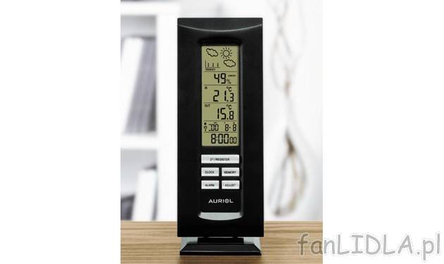Stacja meteo sterowana radiowo Auriol, cena 49,99 PLN za 1 szt. 
- z bezprzewodowym ...