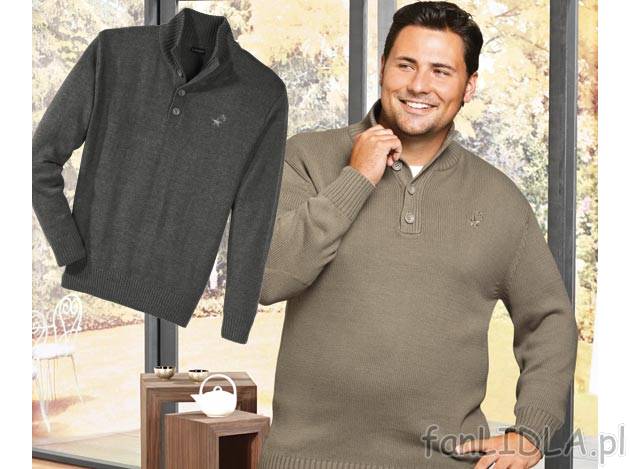 Sweter męski w dużych rozmiarach Livergy, cena 55,00 PLN za 1 szt. 
- z delikatnym ...