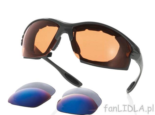 Wielofunkcyjne okulary sportowe Crivit Sports, cena 34,99 PLN za 1 para 
- bardzo ...