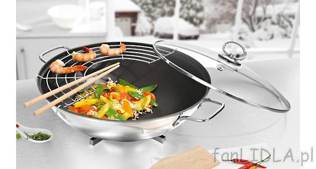 Wok indukcyjny ze stali szlachetnej Ernesto, cena 129,00 PLN za 1 opak. 
- do zdrowego, ...