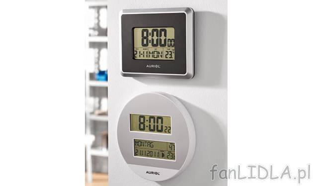 Zegar LCD sterowany radiowo Auriol, cena 44,99 PLN za 1 szt. 
- precyzyjny zegar ...
