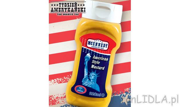 Musztarda amerykańska , cena 3,99 PLN za 320 ml/ 1 opak. 
- Pyszna musztarda z ...