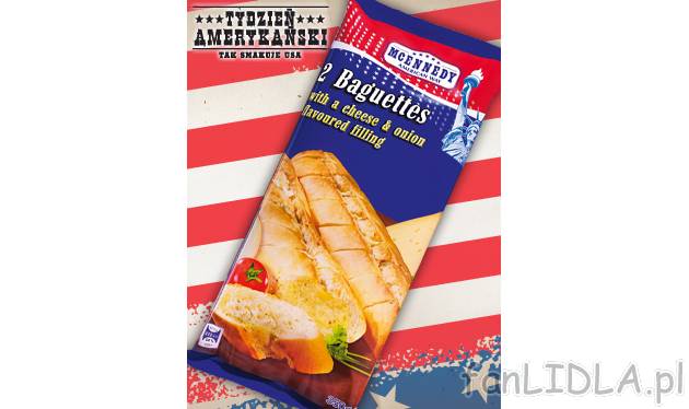 Bagietki amerykańskie , cena 4,99 PLN za 2x175 g/ 1 opak. 
- 2 bagietki wypełnione ...