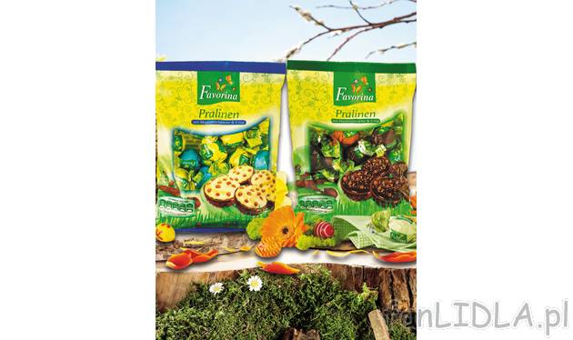 Praliny nadziewane , cena 5,49 PLN za 200 g/ 1 opak. 
- 200 g/ 1 opak. 
- 100 ...