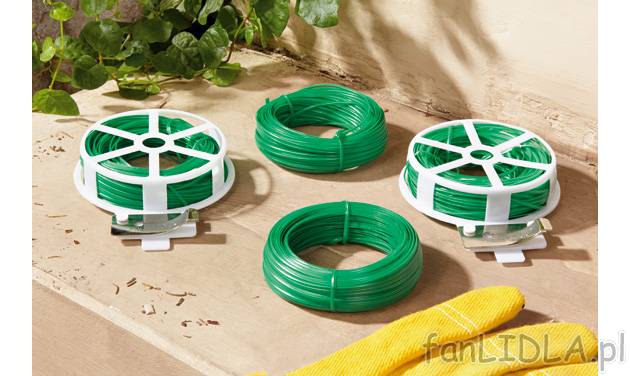 Drut florystyczny Florabest, cena 9,99 PLN za 1 opak. 
- 4 rolki drutu stalowego ...