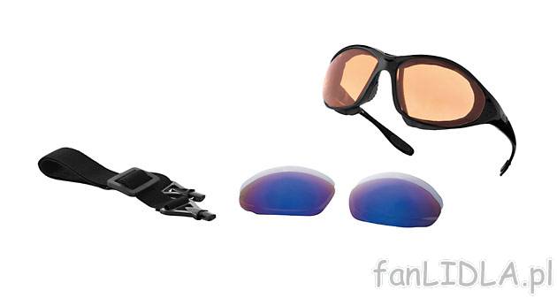 Wielofunkcyjne okulary sportowe Crivit Sports, cena 39,99 PLN za 1 opak. 
- bardzo ...
