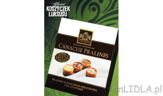 Praliny Canache , cena 12,99 PLN za 130 g/ 1 opak. 
- Jedyne w swoim rodzaju delikatne ...