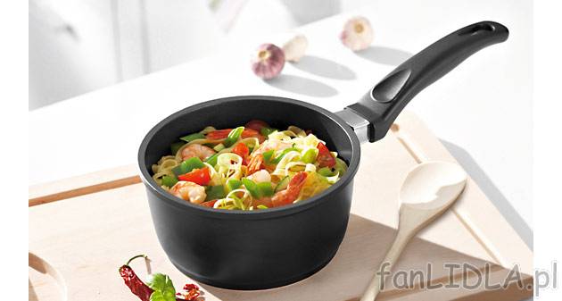 Aluminiowy rondel z rączką Ernesto, cena 44,99 PLN za 1 szt. 
- z solidnego odlewu ...