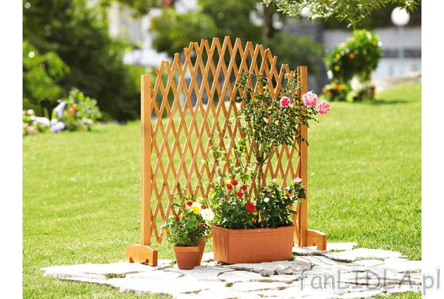 Płotek na pnącza Florabest, cena 69,90 PLN za 1 szt. 
- z wysokogatunkowego drewna ...