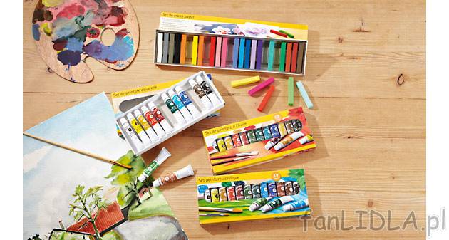 Komplet farb lub kred pastelowych , cena 13,99 PLN za 1 opak. 
- komplet 12 farb ...