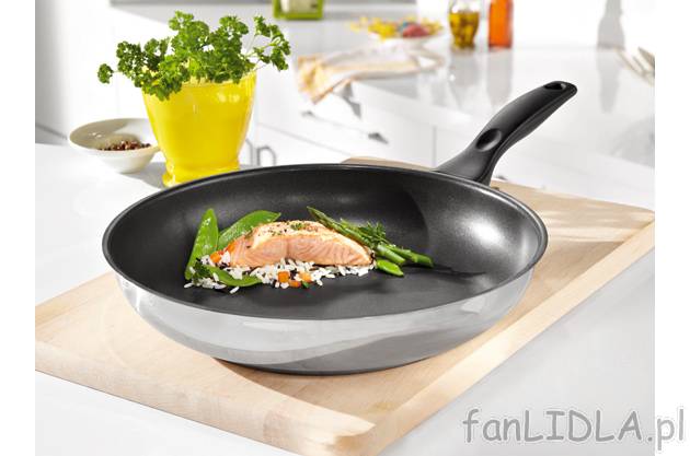 Indukcyjna patelnia ze stali szlachetnej 28 cm Ernesto, cena 89,00 PLN za 1 szt. ...