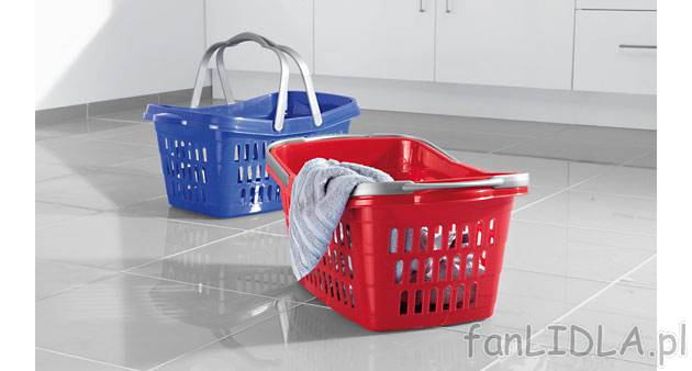 Kosz na pranie AquaPur, cena 17,99 PLN za 1 szt. 
- z 2 uchwytami ułatwiającymi ...