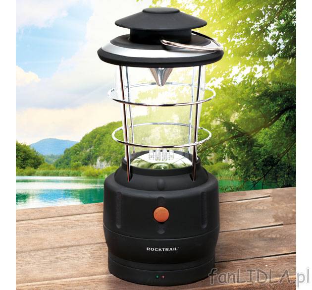 Lampka LED na dynamo Rocktrail, cena 39,99 PLN za 1 szt. 
- uchwyt lampki z nierdzewnego ...