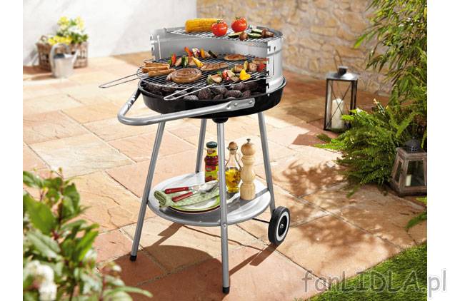 Grill okrągły Florabest, cena 89,90 PLN za 1 opak. 
- z 4-stopniową regulacją, ...