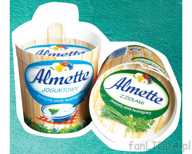 Serek Almette , cena 2,49 PLN za 150 g/ 1 opak. 
-  Różne rodzaje.