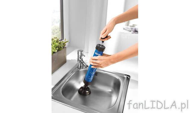 Pompka do udrożniania rur Powerfix, cena 13,99 PLN za 1 szt. 
- uwalnia rury i ...