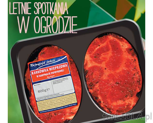 Steki z karkówki w marynacie , cena 10,99 PLN za 600 g / 1 opak. 
-  Różne rodzaje.
