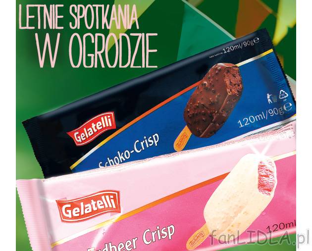 Lody , cena 1,11 PLN za 120 ml/ 1 opak. 
-  Różne rodzaje.
