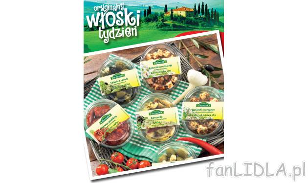 Włoskie antipasti , cena 6,99 PLN za 130/140/150/1 opak. 
- Suszone pomidory w ...