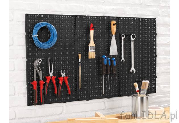 Organizer ścienny Powerfix, cena 34,99 PLN za 1 opak. 
- 3 stabilne tablice ścienne ...
