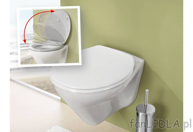 Deska WC Miomare, cena 69,90 PLN za 1 szt. 
- z cichym automatycznym opadaniem ...