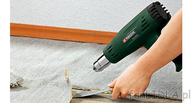 Dmuchawa gorącego powietrza 2000 W Parkside, cena 49,99 PLN za 1 opak. 
- do usuwania ...