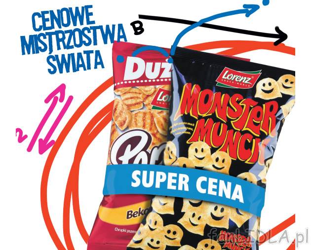 Chipsy Monster Munch+Peppies Bekon , cena 6,99 PLN za 110 g+110 g 
-  100 g= 3.18