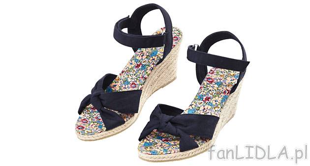 Buty na koturnie Esmara, cena 32,99 PLN za 1 para 
- ozdobns pleciona podeszwa ...