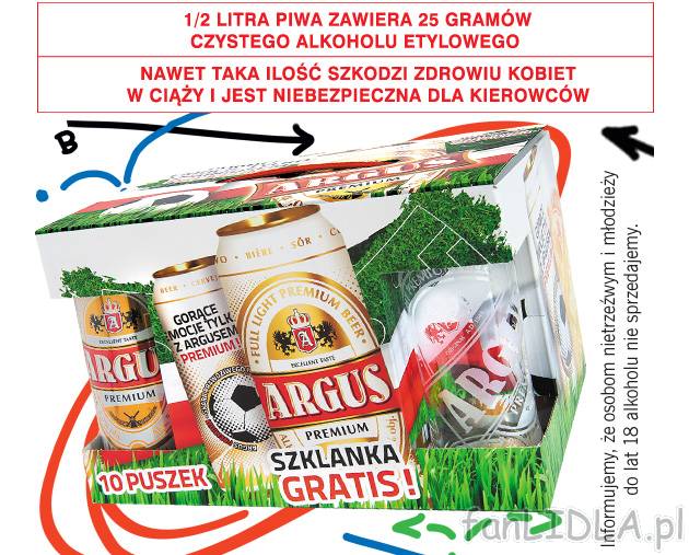 Piwo+szlanka gratis , cena 17,77 PLN za 10x500 ml/ 1 opak. 
-  Szklanka gratis!