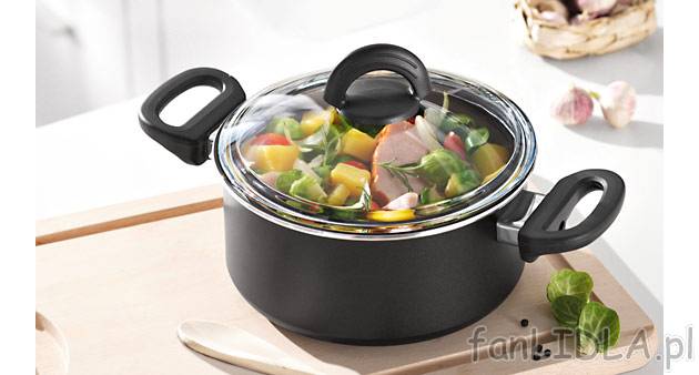 Garnek aluminiowy 20 cm Ernesto, cena 49,00 PLN za 1 szt. 
- z dnem w kształcie ...