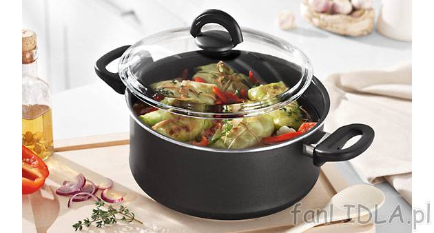 Garnek aluminiowy 24 cm Ernesto, cena 59,00 PLN za 1 szt. 
- z dnem w kształcie ...