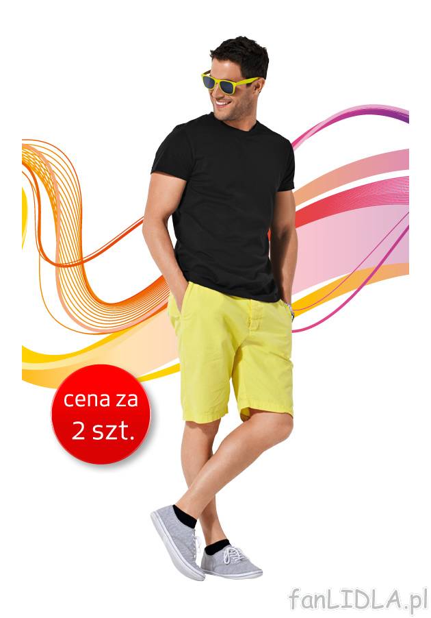 Koszulki męskie 2 szt. Livergy, cena 24,99 PLN za 2 szt. 
- z miękkiej tkaniny ...