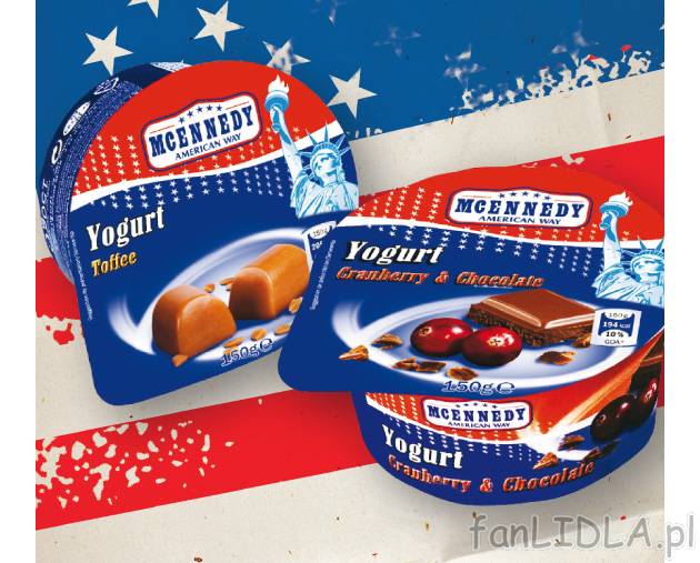 Jogurt amerykański , cena 1,79 PLN za 150 g/1 opak. 
- Różne rodzaje. 
- Pyszny ...